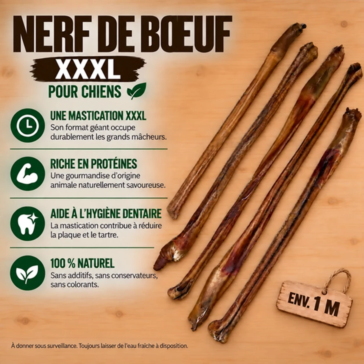 Nerf de bœuf pour chiens